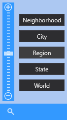 Map zoom selector