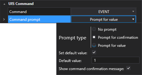 Command prompt configuration box
