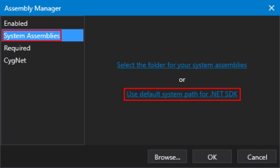 Assembly Manager - System Assemblies
