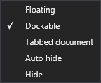 Context menu
