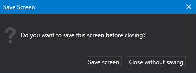 Save Screen Dialog Box