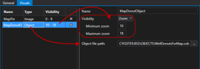 Object visibility range