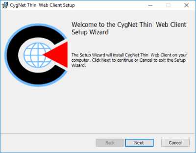 CygNet Thin Web Client Setup Wizard