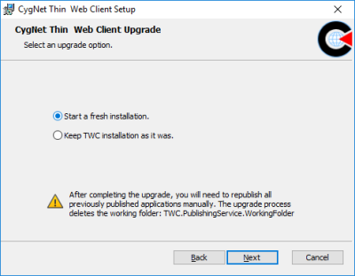 Start a Fresh Installation