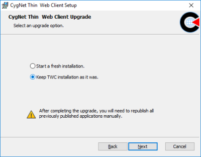 Keep TWC Installation as it was