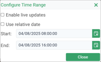 TWC - Configure Time Range dialog box