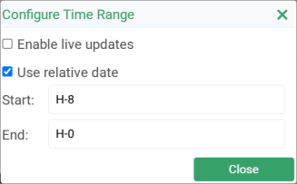 TWC - Configure Time Range dialog box